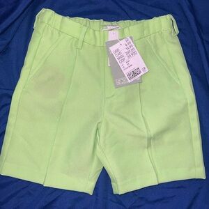 H&M Bright Green Kids Pleated Shorts